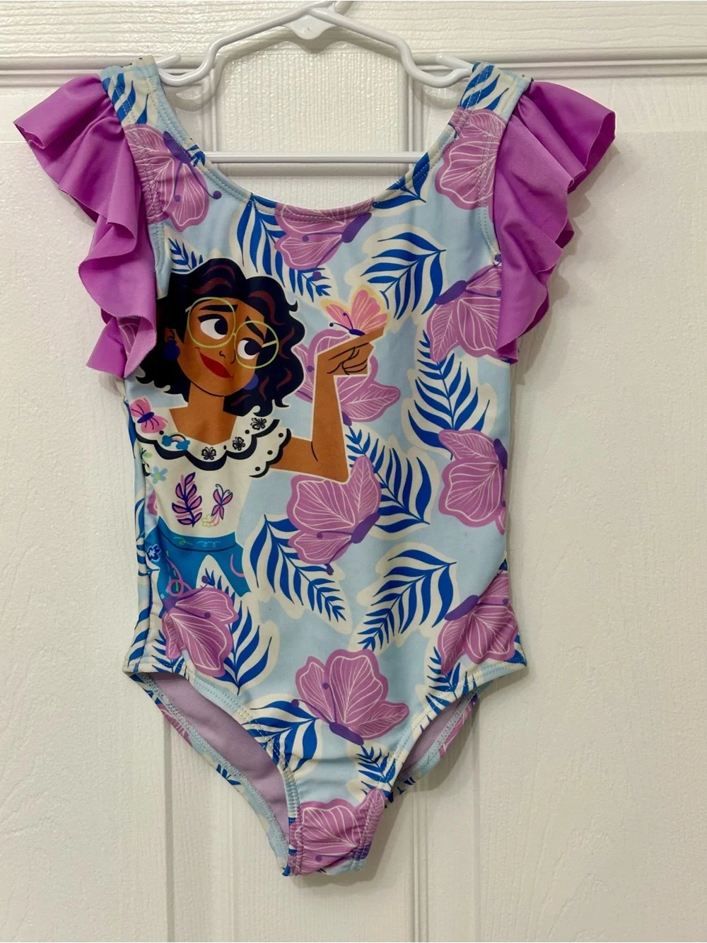 Girls Disney Encanto Mirabel one-piece swimsuit Size 4/5 UPF 50